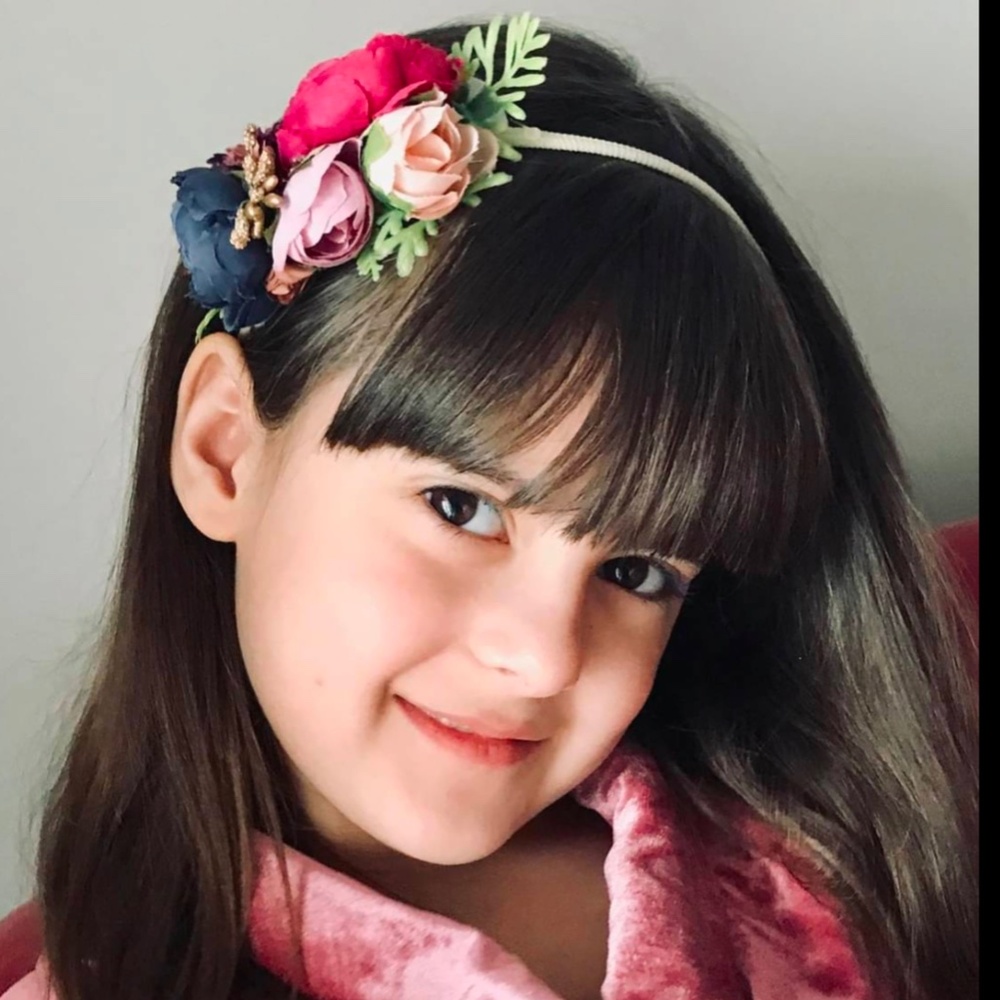 Floral headband w/ flowers magenta pink gold blue purple lavender green lilac